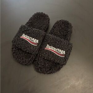 Balenciaga Fur Slides